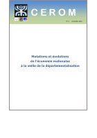 Mutations et évolutions de l'économie mahoraise à la veille de la départementalisation